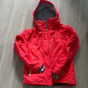 Columbia Bright Red Hooded Jacket
